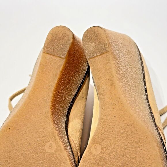 J. Crew MacAlister Wedge Ankle Bootie Chukka Beige Suede Lace Up Women’s Size 8 - Picture 14 of 15
